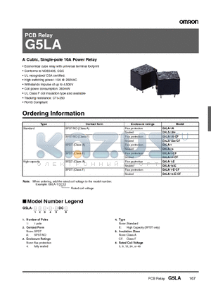 G5LA-14-CF datasheet - PCB Relay