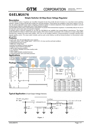 G5ELM2576 datasheet - Simple Switcher 3A Step-Down Voltage Regulator