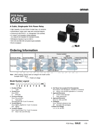 G5LE-1-ASI-CF datasheet - PCB Relay