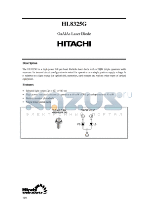 HL8325G datasheet - GaAlAs Laser Diode