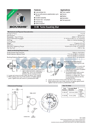 H-46-6A datasheet - Turns-Counting Dial