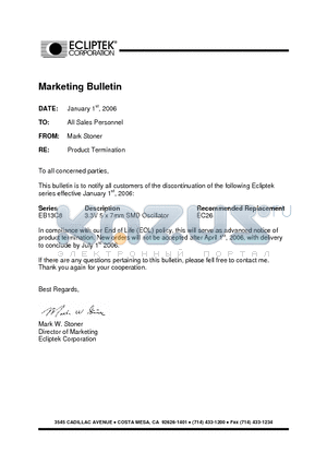 EB13C8D1H-40.000MTR datasheet - OSCILLATOR