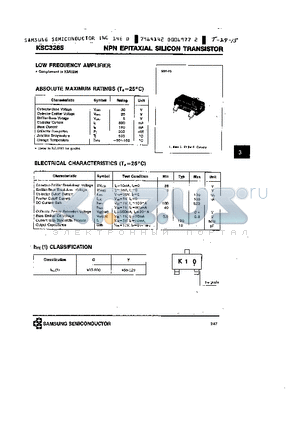 KSC3265 datasheet - NPN (LOW FREQUENCY AMPLIFIER)