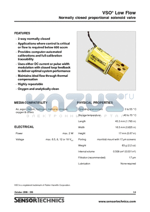 910000200001 datasheet - Normally closed proportional solenoid valve