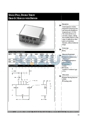 6027 datasheet - SINGLE POLE, DOUBLE THROW DROP-IN MODULES WITH DRIVERS