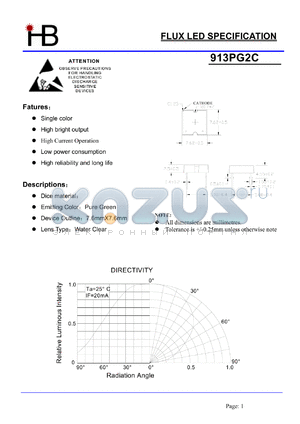 913PG2C datasheet - FLUX LED