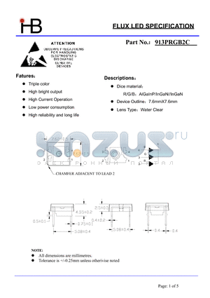 913PRGB2C datasheet - FLUX LED