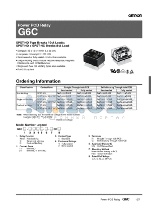 G6CK-1114P-US datasheet - Power PCB Relay