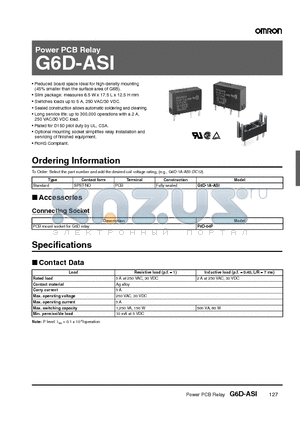 G6D-ASI datasheet - Power PCB Relay