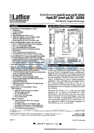 ISPLSI3256-70LG datasheet - High Density Programmable Logic