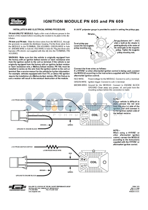 605_609 datasheet - IGNITION MODULE