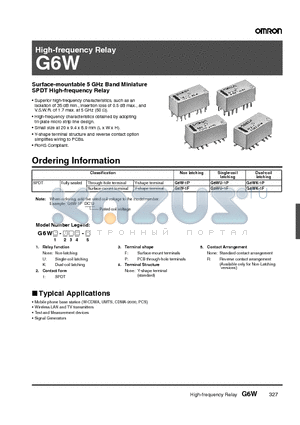 G6WK-1F datasheet - High-frequency Relay