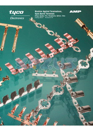 60654-1 datasheet - Machine Applied Terminations, Open Barrel Terminals