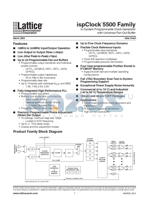 ISPPACCLK5510V-01T48C datasheet - In-System Programmable Clock Generator with Universal Fan-Out Buffer