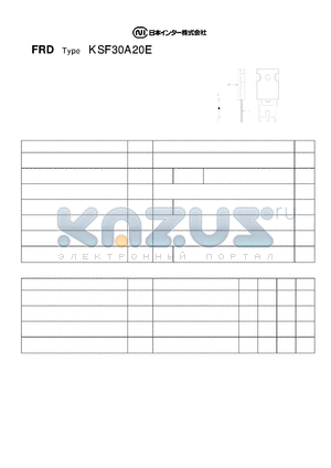 KSF30A20E datasheet - DIFFUSION-TYPE SILICON DIODE