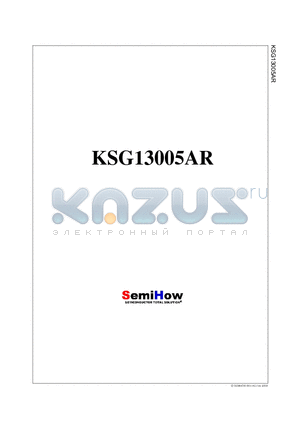 KSG13005AR datasheet - Switch Mode series NPN silicon Power Transistor