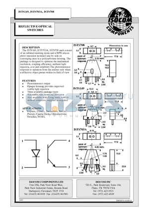 ISTS703A datasheet - REFLECTIVE OPTICAL SWITCHES