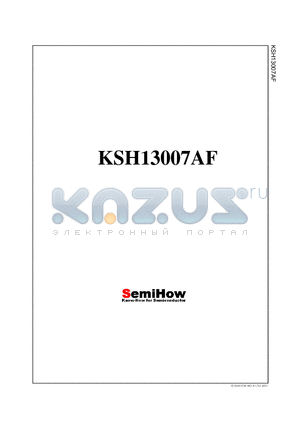 KSH13007AF datasheet - Switch Mode series NPN silicon Power Transistor
