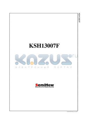 KSH13007F datasheet - Switch Mode series NPN silicon Power Transistor