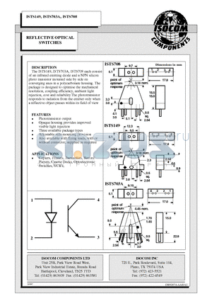 ISTS149 datasheet - REFLECTIVE OPTICAL SWITCHES