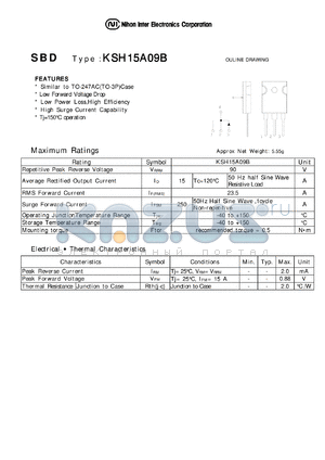 KSH15A09B datasheet - Schottky Barrier Diode