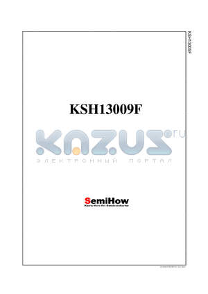 KSH13009F datasheet - Switch Mode series NPN silicon Power Transistor
