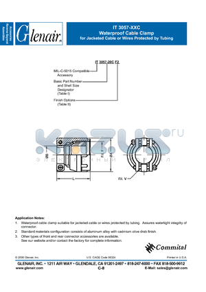 IT3057-20CF2 datasheet - Waterproof Cable Clamp