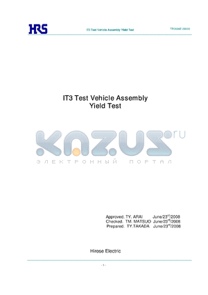 IT3D-200S-BGA datasheet - IT3 Test Vehicle Assembly Yield Test