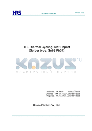 IT3D-300S-BGA datasheet - IT3 Thermal Cycling Test Report