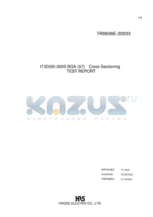 IT3D-300S-BGA datasheet - IT3D(M)-300S-BGA (57) Cross Sectioning TEST REPORT