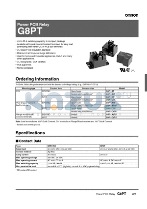 G8P-1C4P datasheet - Power PCB Relay