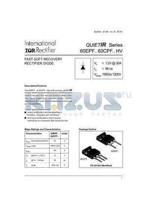 60CPF10 datasheet - FAST SOFT RECOVERY RECTIFIER DIODE