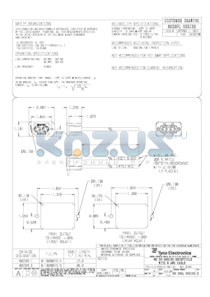 60DBRL3 datasheet - 60 DB SERIES RECEPTICLE WITH 6 AWG CABLE