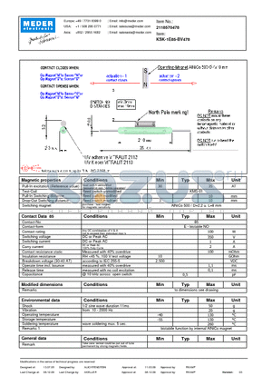 KSK-1E85-BV478 datasheet - KSK Reed Switch