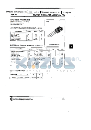 KSK30 datasheet - N-CHANNEL (LOW NOISE PRE-AMP. USE)