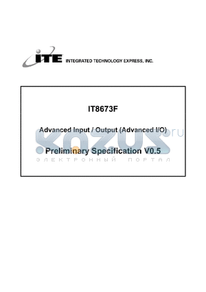 IT8673F datasheet - Advanced Input / Output (Advanced I/O) Preliminary Specification V0.5
