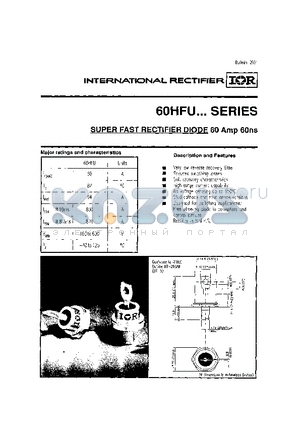 60HFU-600 datasheet - SUPER FAST RECTIFER DIODE