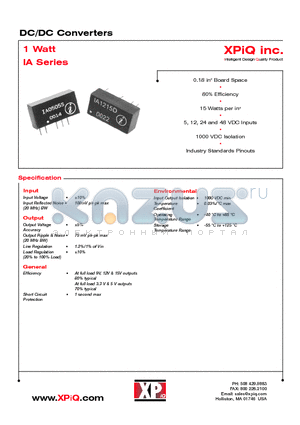 IA0503 datasheet - DC/DC Converters