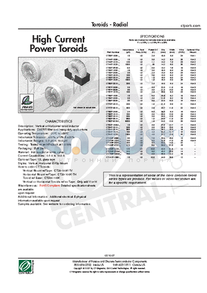 CT106F-101K-M datasheet - High Current Power Toroids