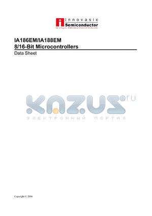IA186EM datasheet - 8/16-Bit Microcontrollers