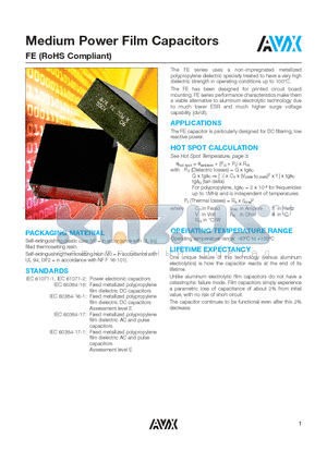 FB27H6C0685JA datasheet - Medium Power Film Capacitors