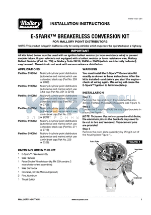 61005M datasheet - cylinder point distributors