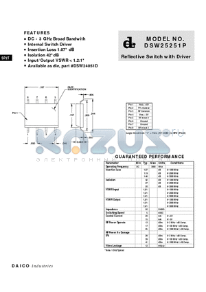 DSW25251P datasheet - Reflective Switch with Driver