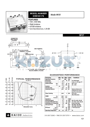 DSW26176 datasheet - Diode SP2T