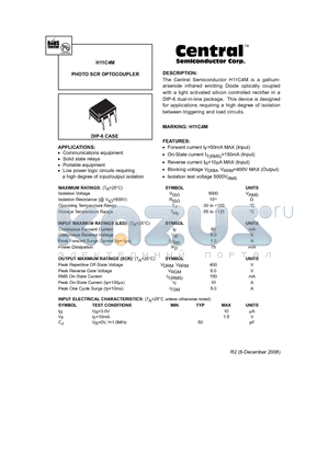 H11C4M datasheet - PHOTO SCR OPTOCOUPLER