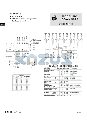 DSWM5077 datasheet - Diode SP11T