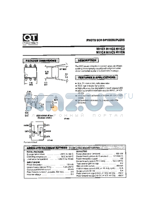 H11C5 datasheet - photo scr optocouplers