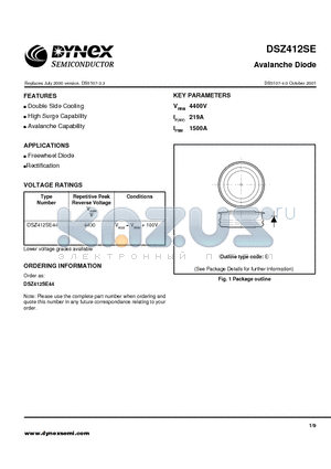 DSZ412SE44 datasheet - Avalanche Diode