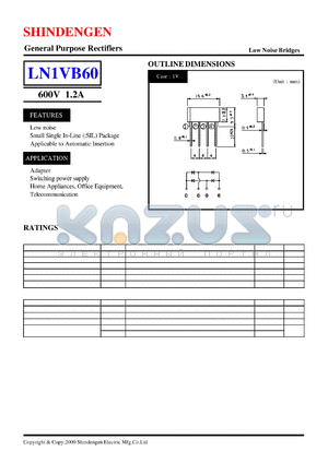 LN1VB60 datasheet - General Purpose Rectifiers(600V 1.2A)