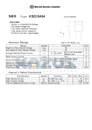 KSQ15A04 datasheet - Schottky Barrier Diode